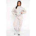 (beige , S) Women's Long Sleeve Hoodie Sweatshirt and Sweatpants Set Stylish Two-Piece Tracksuit for Fall, Winter & Spring
