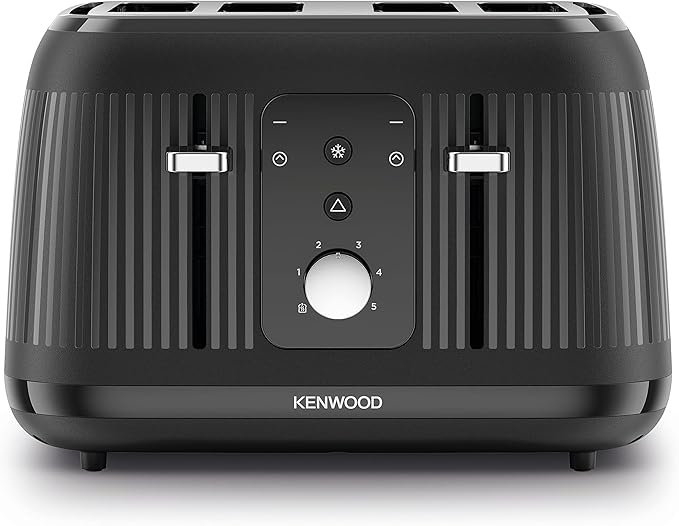 Kenwood Dawn Toaster, 4 Slot Toaster, Reheat, 5 Browning Settings, Defrost and Cancel Functions, Pull Crumb Tray, TFP09.000BK, 1800W, Midnight Black