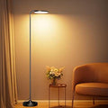 36W LED Floor Lamp, Super Bright Standing Lamp, Modern Stepless Dimmable Torchiere Tall Lamp with Remote Control, 350°Rotating Head Reading Floor Lamp for Living Room, Bedroom, Office[Energy Class F]