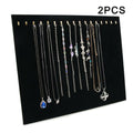 2Pcs Black Velvet Necklace Chain Stand Jewellery Holder Shop Displ