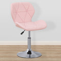 (Pink PU) Charles Jacobs Small Swivel Chair | Home Office Furniture