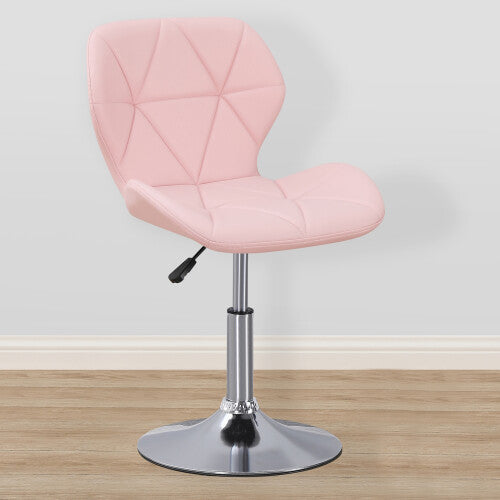 (Pink PU) Charles Jacobs Small Swivel Chair | Home Office Furniture