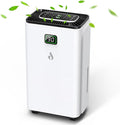 12L/Day Dehumidifiers for Home, Dehumidifier with Digital Humidity Display & Control, 24H Timer, Continuous Drain, 2.5L Water Tank & Drain Hose for Damp & Condensation, Ideal for Basement/Large Room