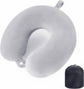 Travel Pillow Neck Pillow Memory Foam Travel Pillows Head Support Cushion for Airplane Train Car Office Travel Essential Flight Pillows for a Long Hauls Sleeping Rest (Grey)