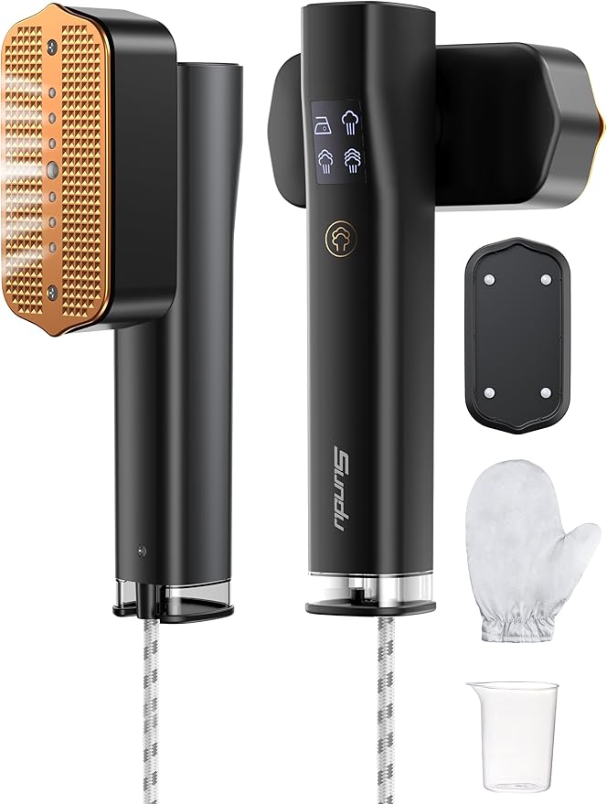 Sundu Clothes Steamer, Portable 2 In 1 Travel Steamer Iron,15s Fast Heat-up, 4 Modes, LED Display, 20 Minutes of Continuous Ironing Handheld Garment Steamer for Travel and Home