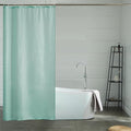 Furlinic Shower Curtain Anti Mould Resistant Waterproof Mint Bathroom Curtains Washable Polyester Fabric 90x180cm with Weight Tape for Bath Wet Room 35x72 Inch.