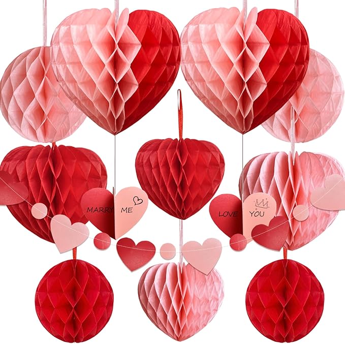 Recognize the Syoulin brand- Valentine's Day Heart Decoration Set—perfect for anniversaries, engagements, weddings, and Mother's Day parties—a romantic surprise gift for his/her.