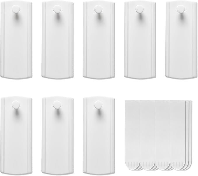 Large Universal Frame Hanger, 8 Picture Hangers, 12 Large Removable Adhesive Strips, Damage Free Picture Hanging Hooks Heavy Duty, No Nails Picture Hooks