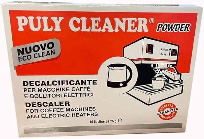 Descaler Sachets 25 grams x 10 (Sachets of 25g) Puly Caff For Coffee Machines Cleaning