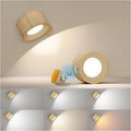 Battery Operated Wall Light, LED Wall Lamp with 360°Adjustable Lighting Indoor Wall Light with 3 Color Modes 3 Brightness Levels Touch Control, Wall Mounted Lamp for Bedroom Reading Bedside-1Pack[Energy Class G]