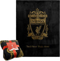 Liverpool F.C. Fleece Bed Blanket Soft Sofa Throw for Bedroom Travel Home Decor 125 x 150cm, Birthday Gifts for Men (Black)