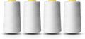 Realm Overlocking Sewing Machine Polyester Thread x Four 5000 Yards Cones White Black Natural Navy Red (White)