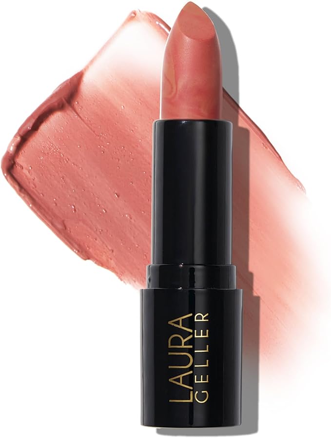 LAURA GELLER Italian Marble Sheer Lipstick - Hydrating & Lightweight - Vitamin E & Caster Seed Oil - Cream Finish (02 Dolce)