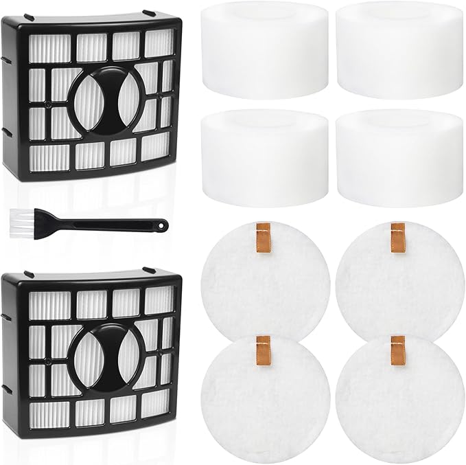 Filter Replacement for Shark NV801UKT NZ801UKTBK NZ801UKT NV620 NV680 NV681 NV682 NV683 NV801UK NV800 NV801 NV803 UV810 AZ910 AX910 Lift Away Vacuum 2 HEPA, 4 Foam + Felt Filter