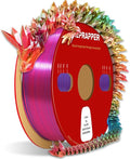 Reprapper PLA Filament 1.75mm 1KG – Red/Gold/Blue Tri Colour Silk PLA Filament, Multicolour Filament for 3D Printing, High Glossy Co-Extrusion 3D Printer Filament, Smooth & Easy Printing