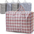 REQUISITE NEEDS 5 PACK Strong Extra large Jumbo Storage Laundry zipped bag Reusable (80 x 60 x 28 CM)
