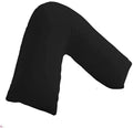 V Shaped Luxury Support Pillow Black Orthopedic Maternity Extra Filled For Neck And Back Support With Cushion (Black)
