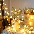 Globe Fairy Lights, 15M/49ft 100 LED Fairy String Lights with Remote - USB or Battery Powered - 8 Modes - Outdoor Indoor Globe String Lights for Christmas, Bedroom, Garden, Balcony[Energy Class D]