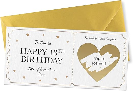 Personalised Scratch Card Surprise Reveal, Birthday Scratchcard, Trip Away Voucher, Anniversary Scratchcard, Scratch off Ticket