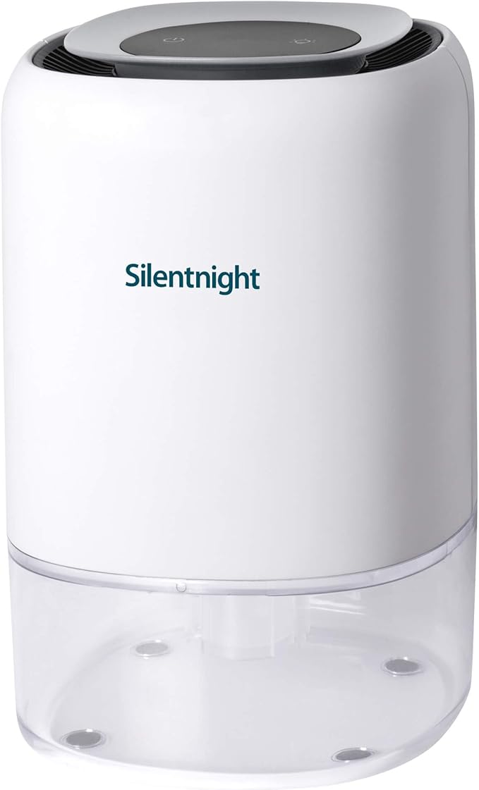 Silentnight Airmax 300 Dehumidifier - Small 1000ml Air Dehumidifier for Home Bedroom Bathroom with Quiet Peltier Technology, Auto Shut Off and Night Light - for Damp Mould Moisture Drying Clothes