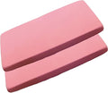 2 x Cot Bed Fitted Sheets 100% Cotton Very Soft (70 x 140 cm) (Pink)