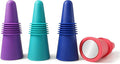 Wine Stoppers,Wine Bottle Stopper,Reusable Wine Bottle Stoppers,4 Pack Multicolor Silicone Wine Stopper for Glass Bottles