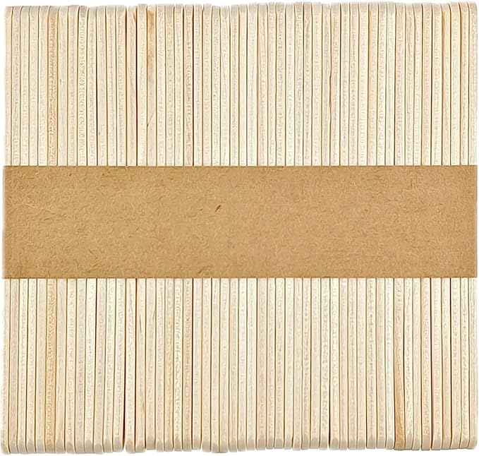 Natural Wooden Lollipop Sticks, 50pcs Ice Cream Sticks with Smooth Edges Kids Craft Popsicle - Lolly Pop Stick, 93 X 10 X 2mm