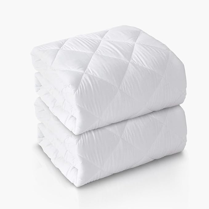 Single Mattress Protector - Pack of 2 Quilted Mattress Cover (91x190cm) – Premium Microfiber Anti-Allergy Mattress Pad