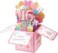 Happy 16th Birthday Pop-Up Card, Shiny 3D Pop up with Envelope & Greeting Creative Boxed Birthday Sweet Cards Best 16 Year Old Girl Daughter Granddaughter Gift Decoration from Mom Dad