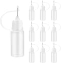 10Pcs Precision Tip Applicator Bottles,Liquid Dropper FillingBottles,10ml Precision Needle Tip Glue Bottle, Plastic Applicator Bottles with Needle Tip Caps for DIY Quilling Craft, Acrylic Painting