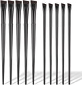10 Pack Flat Eyebrow Tint Brush Applicator, Fine Angled Eyebrow Brush, Angled Eyebrow Eyeliner Brush Set, Ultra Thin Angled Eyeliner Eyeshadow Eyebrow Makeup Brush