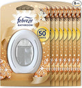 Febreze Bathroom Continuous Air Freshener Vanilla, Pack of 8, Fights Odours and Freshens