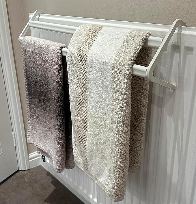 Clothes Airer | Pack Of 2 White Radiator Airer | Over Radiator Clothes Airer | 4 Bar Drying Rack | Over Radiator Towel Rail | Proudly Made In England