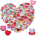 120Pcs 120 Styles Valentine’s Day Stickers, Heart Rose Chocolate Love Stickers for Laptops Water Bottles Skateboards DIY Crafts Gift Wrapping Perfect for Classroom Kids Teens and Family Gifts