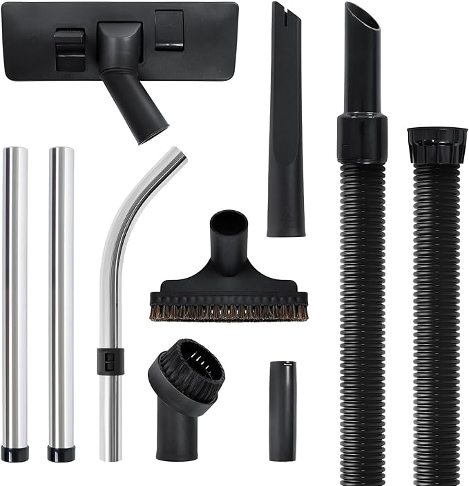 Complete Cleaning Kit (32mm) for Numatic Henry Hetty James George Harry Charles Compatible (2.5m) Hose Floor Upholstery Crevice Brushes Set 607301 Parts for Cleaning