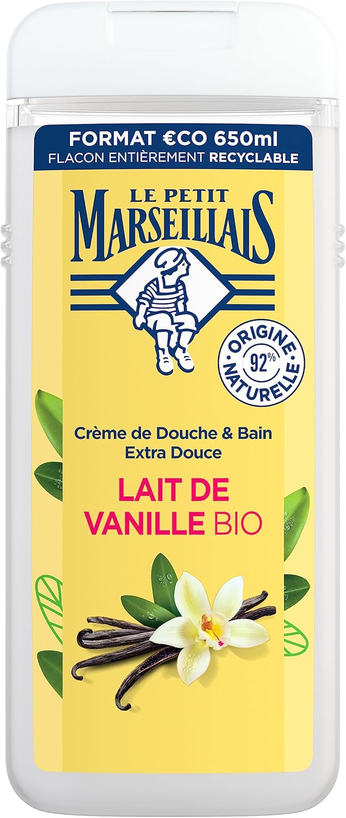 Le Petit Marseillais Extra Gentle Bath & Shower Cream Vanilla Milk Organic 650ml