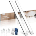 Under Cabinet Kitchen Lights Motion Sensor Dimmable 50cm 3000mAh 6500K LED Under Counter USB-C Rechargeable Wardrobe Sensor Indoor Night Lights for Kitchen Shelf Stairs Closet 2 Pack