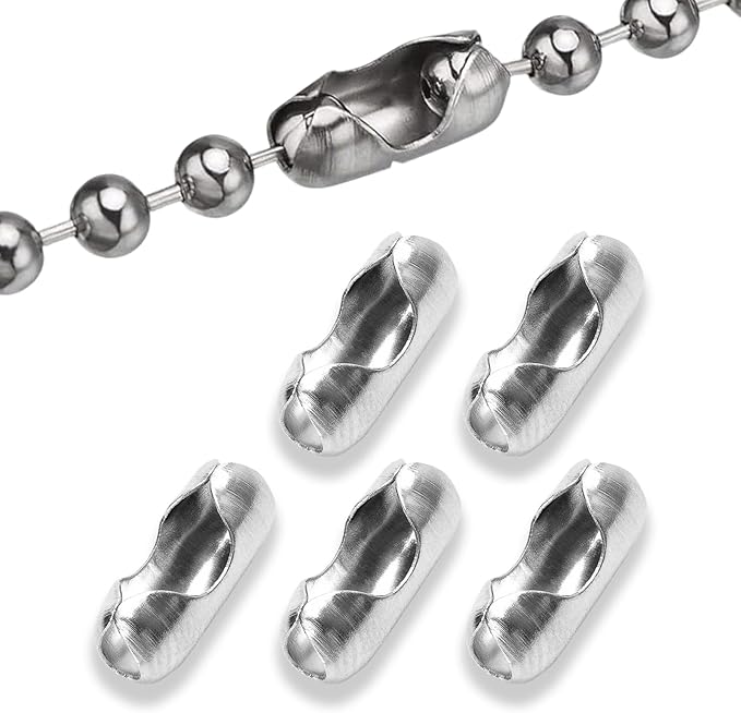 5 Pcs Stainless Steel Roller Blind Chain Connectors, Roller Blind Chain Connectors, Blind Cord Connector Safety Device, Fits 4.5mm Roller, Roman and Vertical Blinds[Energy Class A]