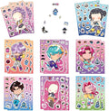 Make a Face Kpop Stickers, 16 Sheets Dress Me Up Korean Pop Music Stickers for Girls Kids, Make Your Own Mix and Match Sticker Sheets Art Craft Kit Toys Decals