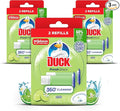 Duck Fresh Discs Toilet Cleaner Refill Twin Pack, Fights Stains That Harbour Germs, Prevents Limescale Build Up, Lime, Pack of 3 (Total of 6 Refill Tubes)