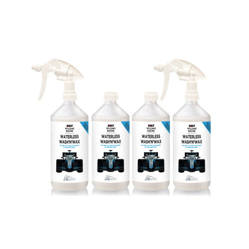 4pk Williams Racing Waterless Wash'N'Wax - 4 x 1L Bottles