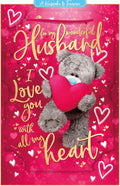 Me to You Tatty Teddy Valentine's Day Luxury 3D Keepsake Card 'For my Wonderful Husband' 6 x 9" - Official Collection