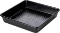 Prestige Inspire Square Cake Tins for Baking - Non Stick 9 Inch Cake Tin 23cm, Freezer & Dishwasher Safe, Heavy Gauge Carbon Steel Bakeware, Black