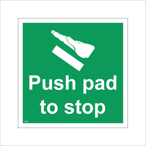 (100 x 100mm - 4 x 4, E - 3mm Standard Foamex Foamboard) FS307 Push Pad To Stop Sign Touch Press Machine Door Release End Finish Pause 600mm x 600mm B - Magnetic - Vehicle Grade