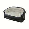 (Double Sofa-Brown) Inflatable Foldable Sofa for Two - Portable Lazy Plush Leisure Chair Suitable for Indoor And Outdoor Use