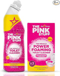 Pink Stuff Toilet Gel and Miracle Foaming Toilet Cleaner Twin Pack Deep Cleaning Formula Removes Limescale Stains and Odours for a Fresh Hygienic Bathroom Finish
