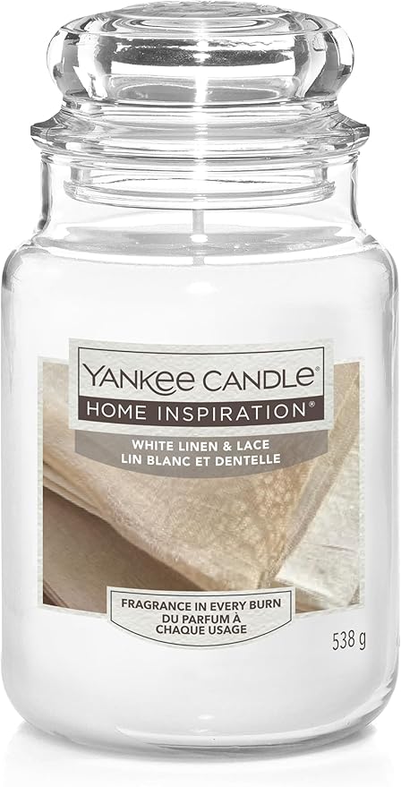 YANKEE CANDLE White Linen & LACE L