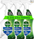 Dettol Mould Remover, Multipack of 3 X 750ml, Total 2.25L, Mould And Mildew Remover, Mould Spray, Bleach Spray, Bathroom Mould Remover, Antibacterial, Disinfectant, Household Cleaners