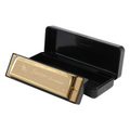 Swan Harmonica 10 Holes Key of C GOLDEN with Case Blues Harp