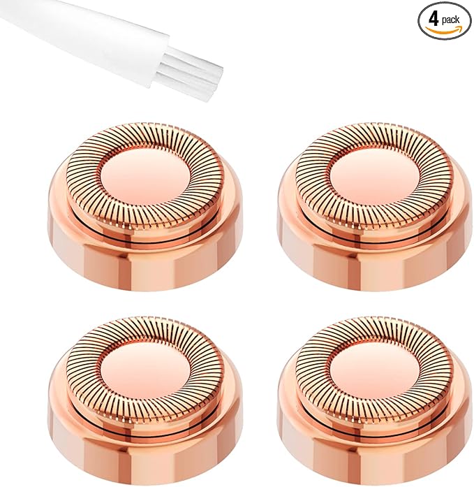 Hair Remover Replacement Heads Compatible with Finishing Touch Flawless Facial Hair Removal Gen 1 Only, 4 Count - Not Compatible with Gen 2 or Gen 3
